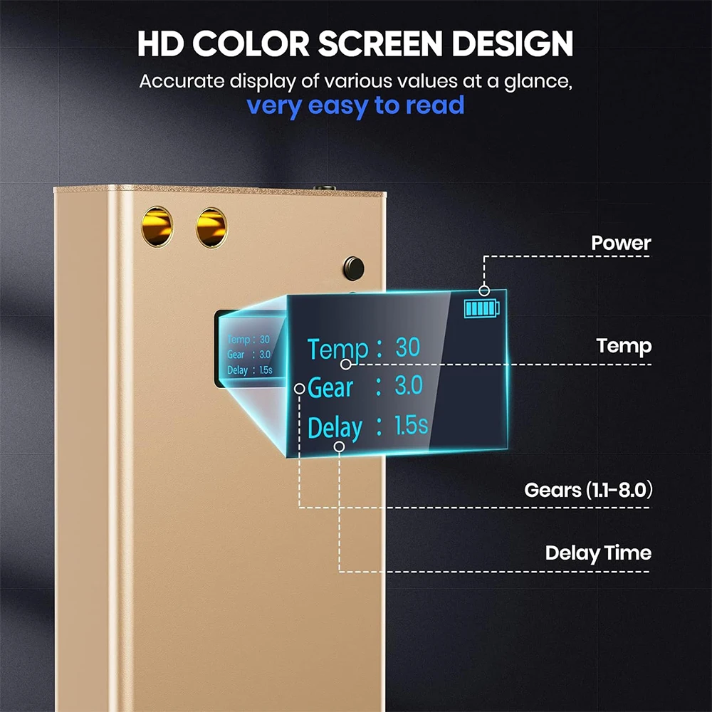 Seesii 80 Gears Spot Welder with LCD Screen 0.1/0.2mm Nickel Welding Handheld Spot Machine Digital for Making Battery Packs
