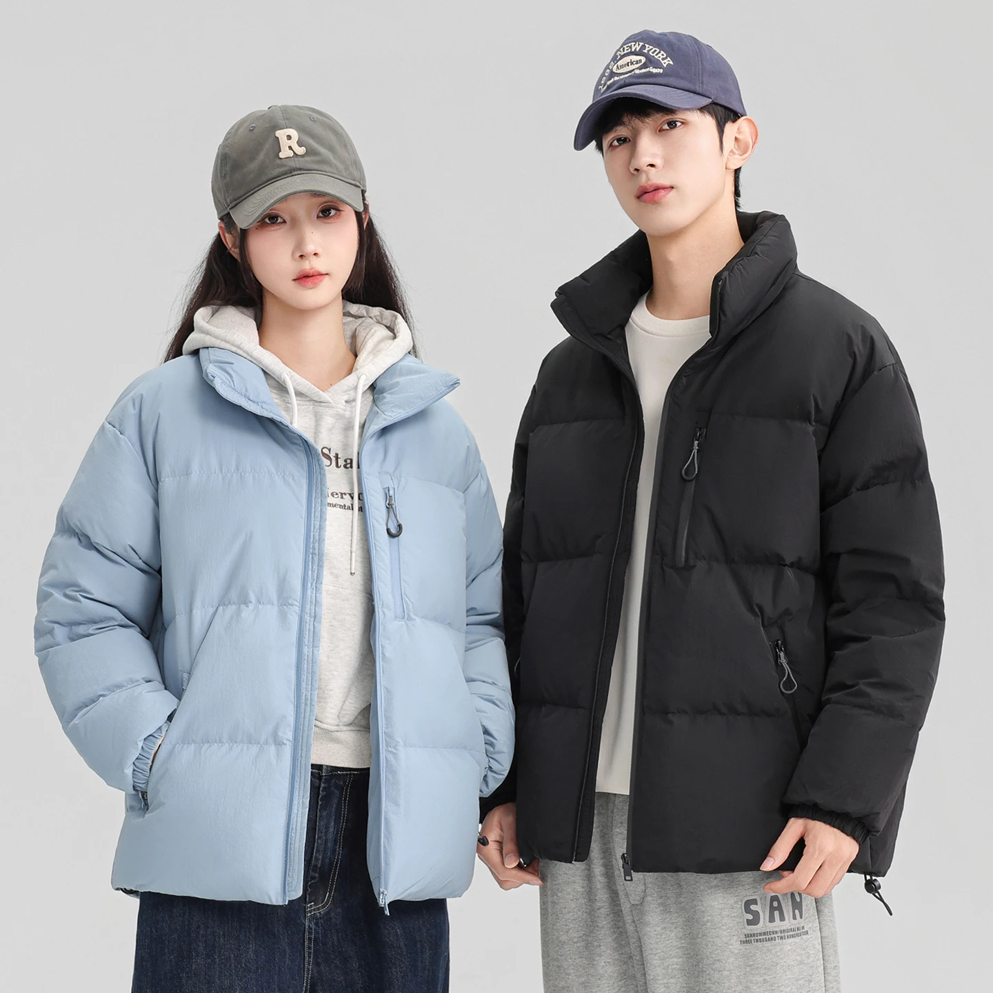 Couple Outdoor Running Exercise Thickened Warm 90% Down Jacket Winter New Simple Natural City Youth Windproof and Warm Jacket