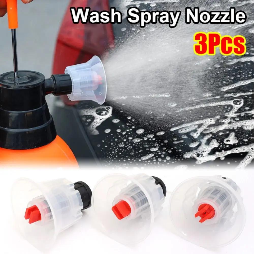 3Pcs With Pressure Reducing Valve Wash Spray Nozzles Plastic Internal Thread Snow Foam Torch Nozzle 16mm Auto Accessories Car