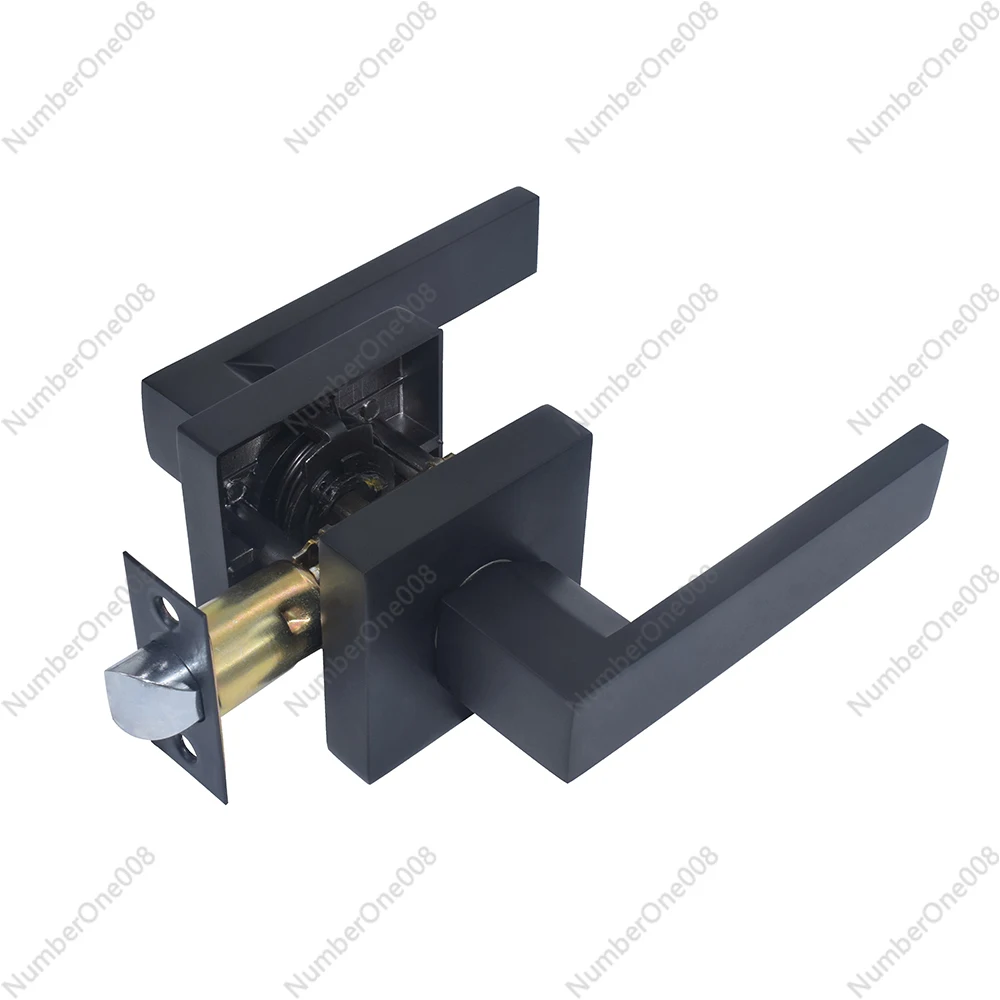 

Black Door Handle Lock Rod Heavy Duty Zinc Alloy Stainless Steel Tube Lock