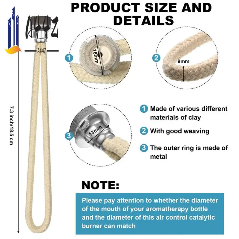 

A44Z-Замена фитиля для масляной лампы, герметичный контроль, фитиль для ламп каталитической горелки для диффузора, украшения для ароматерапии (18 мм)