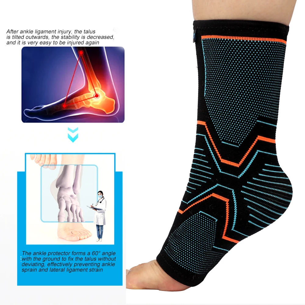 1PCS Ankle Brace Compression Sleeve Injury Recovery Tendon Support Plantar Fasciitis Foot Arch Swelling Heel Spurs Tendonitis