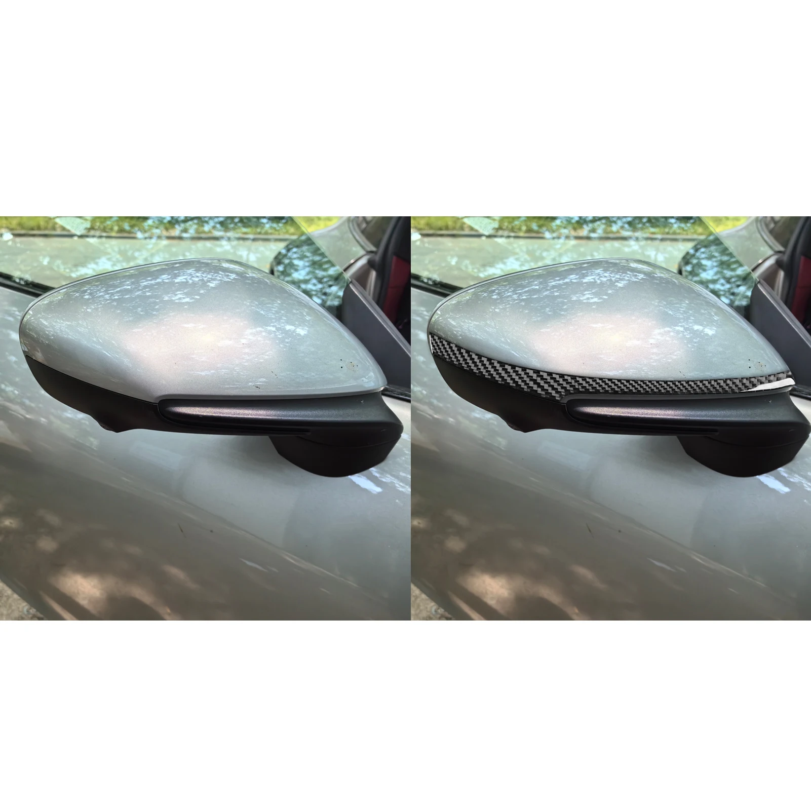 Carbon Fiber Review Mirror Protector Strips Cover Trim Modified Sticker For Porsche 992 911 Car Interior Accessories view 3
