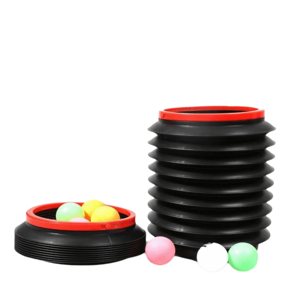 13pcs Portable Orange Raffle Number Set White 10 Count Printed Balls Printed Folding Folding Bucket Lucky Draw