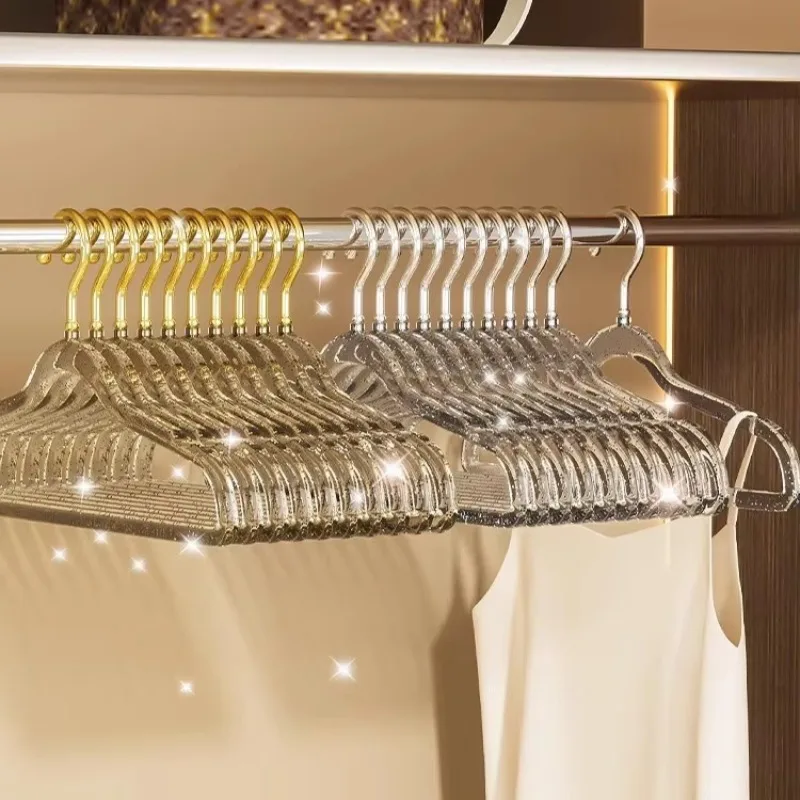 Crystal Clear Acrylic Clothes Hanger - Non-Slip/Trace-Free Luxury Organizer, Viral Stylish Display Rack for Home & Wardrobe‌