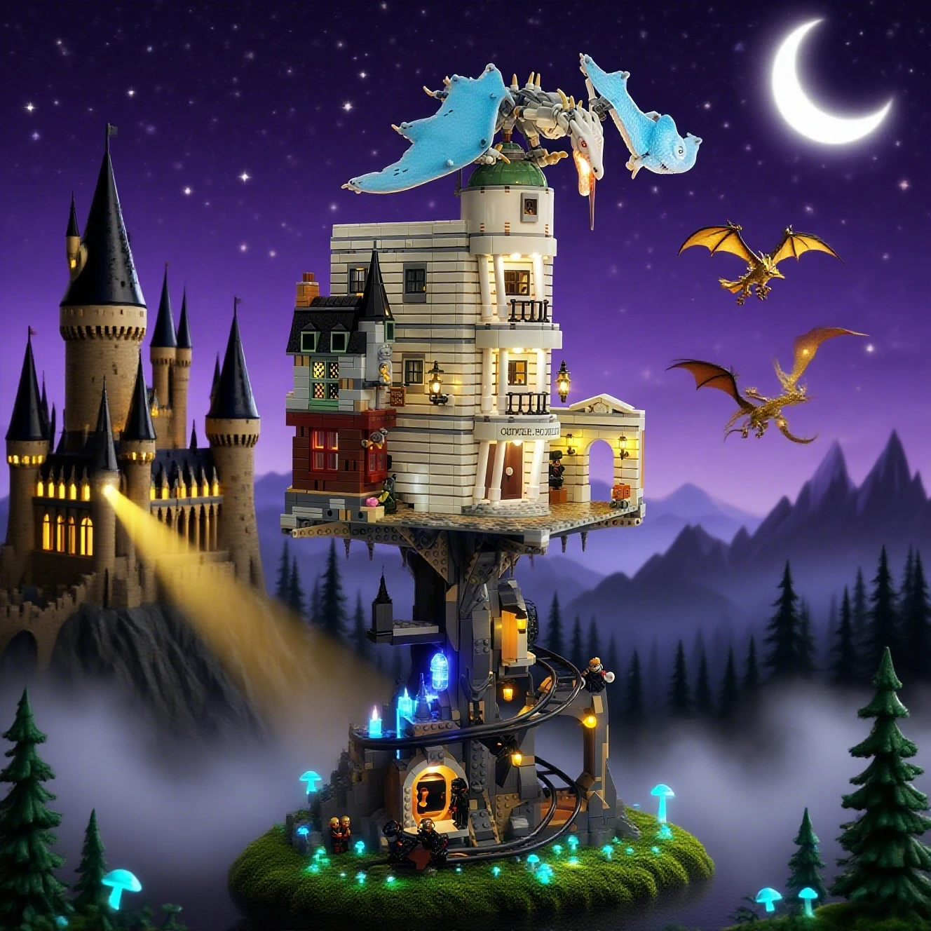 

Светодиодный светильник (без модели) для LEGO 76417, Гарри Поттер, Гринготтс, волшебный банк, коллекционные строительные блоки