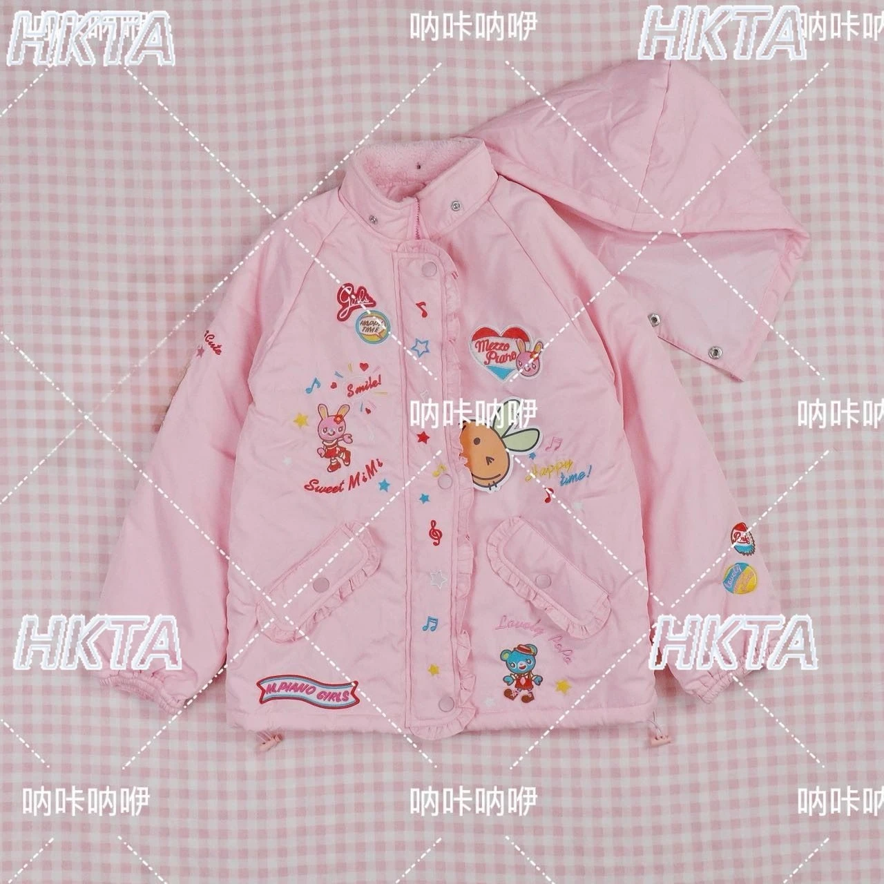 

Японская весенняя куртка-парка 2026 года в стиле Y2K, с милой вышивкой в стиле кавайи и лолиты, свободного кроя, с капюшоном, для женщин