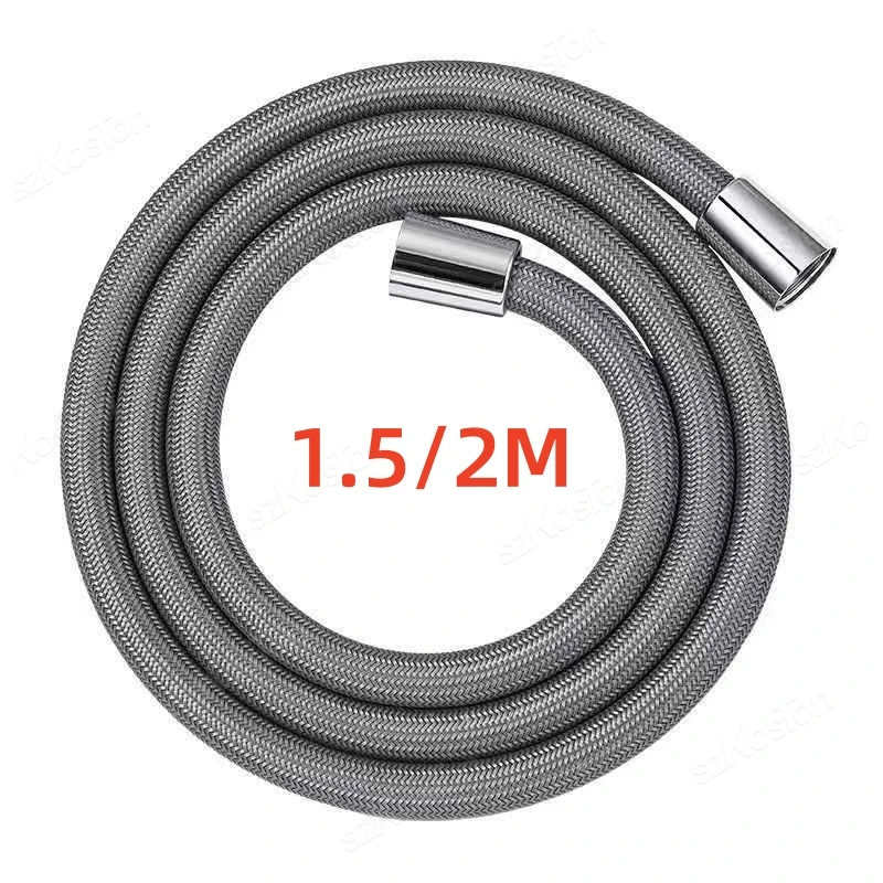 1.5/2M Nylon Flexible Shower Head Hose High Pressure Shower Tube GI/2 Universal Shower Pipe Bathroom Accessories