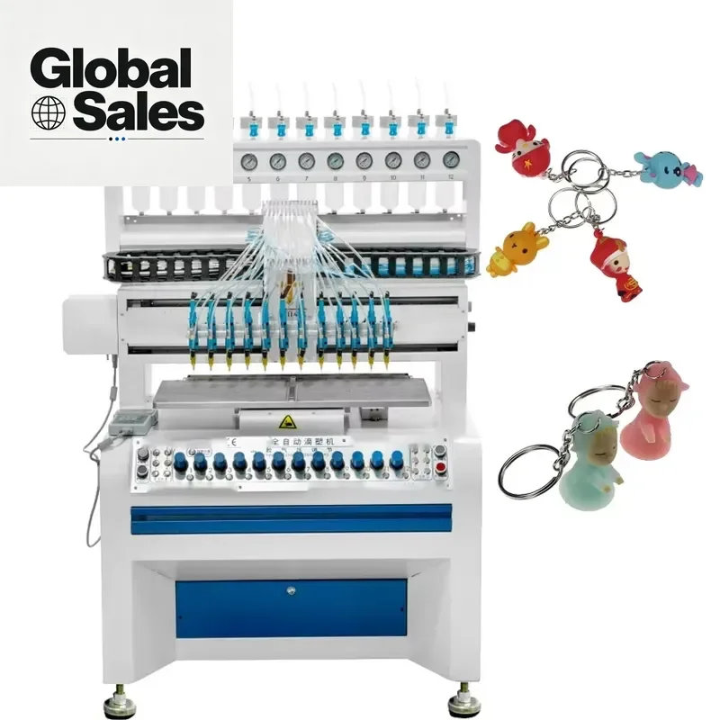 Efficient MELAMECH PVC Rubber Dispenser Machine Bearing Engine Durable Keychain Manufacturing Soft Touch Vivid Design