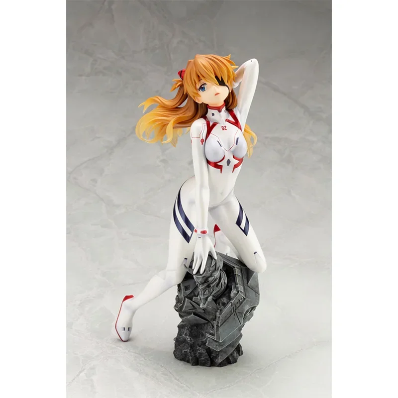 KOTOBUKIYA Original EVANGELION Anime Figure Asuka Langley Soryu Action Figure White Driving Suit Toys for Kids Gift Model