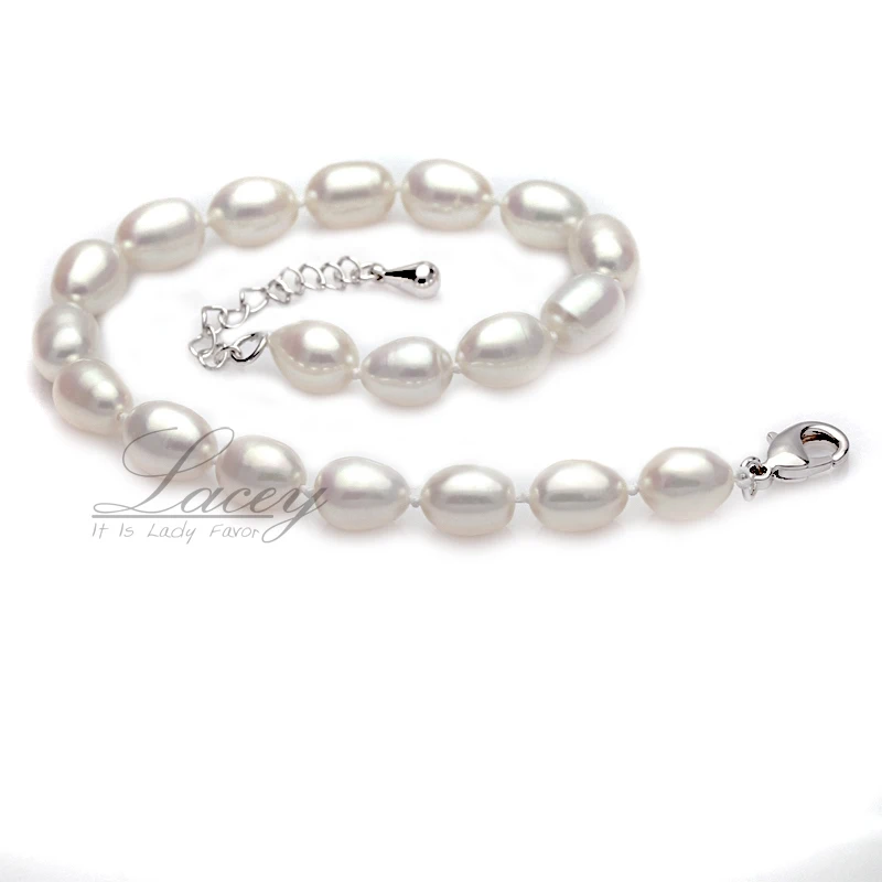 Real Bridal Freshwater Pearl Jewelry Sets Women,White Natural Pearl Necklace Earring Sets 925 Silver Birthday