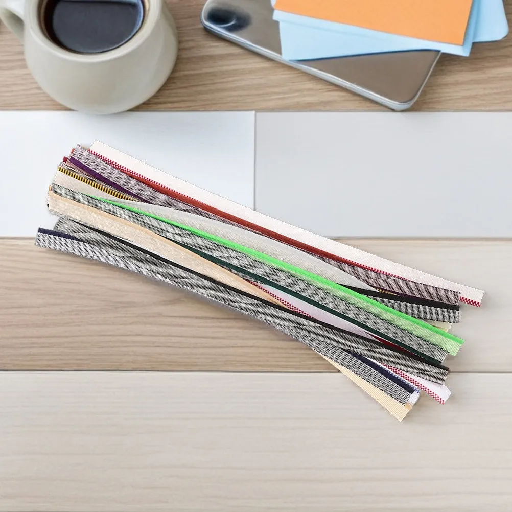 2Sets Book Binding Headbands Endbands Cotton Bookbinding Fabric Easy Cut Adhesive Friendly Book Decor Binding Tape Craft