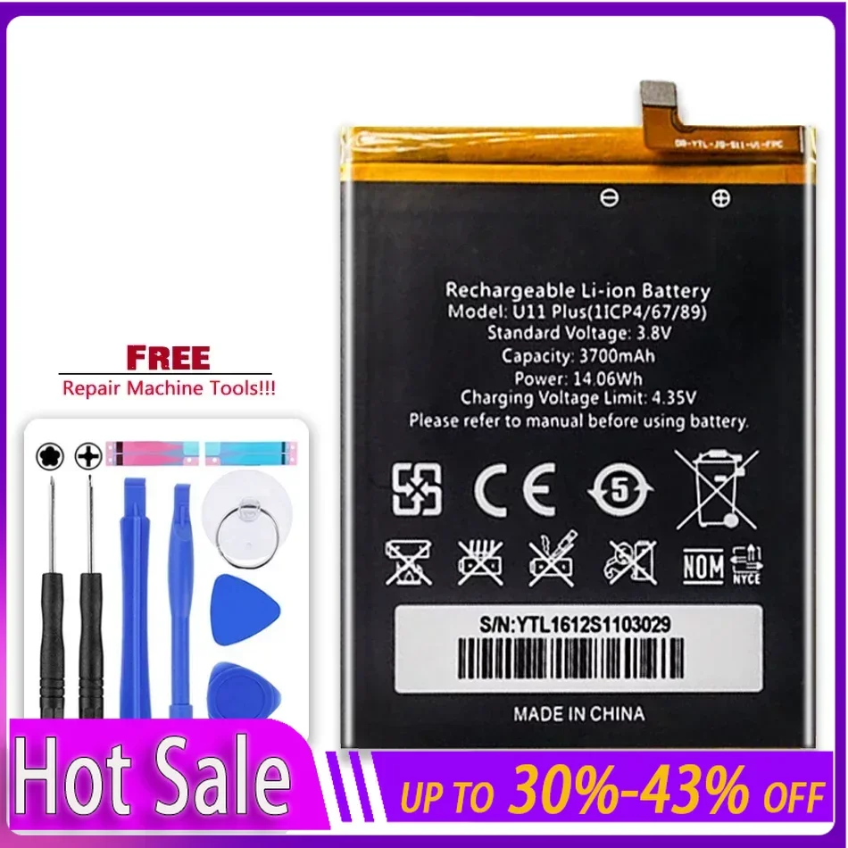 

Replacement Battery 3700mAh for Oukitel U11 Plus U11plus Mobile Phone Batteries Warranty + Track NO