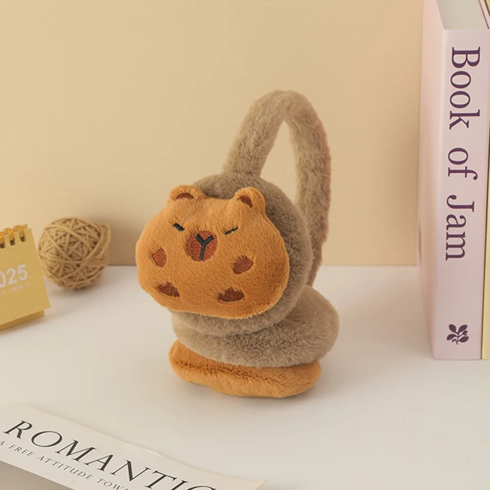 

Удобные наушники с капибарой для защиты ушей, дизайн с тремя выражениями, теплые грелки для ушей, зимние наушники