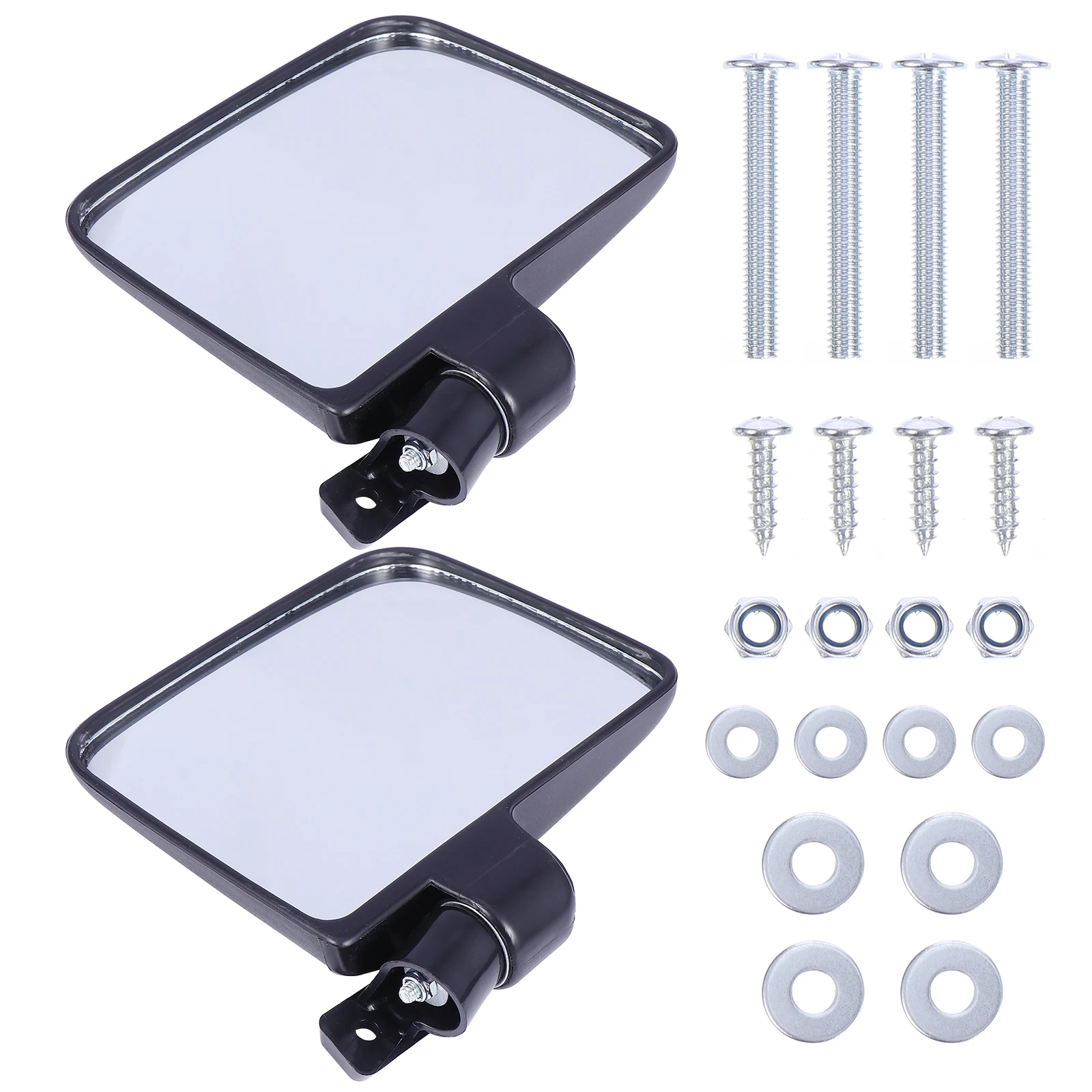 

2Pcs Golf Cart Reversing Mirror Wide Angle Car Rearview Observation Mirrors Durable Plastic Fits Any Car Secure