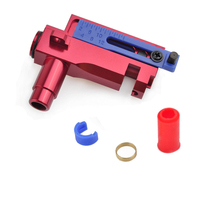 CNC Aluminum AK Hop Up Metal Air Chamber Set for AEG Ver.3 Gear Box with Bucking Nub Rubber Electric Cycling Chain Wheel Scale