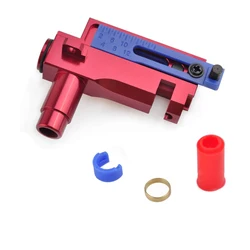 CNC Aluminum AK Hop Up Metal Air Chamber Set for AEG Ver.3 Gear Box with Bucking Nub Rubber Electric Cycling Chain Wheel Scale