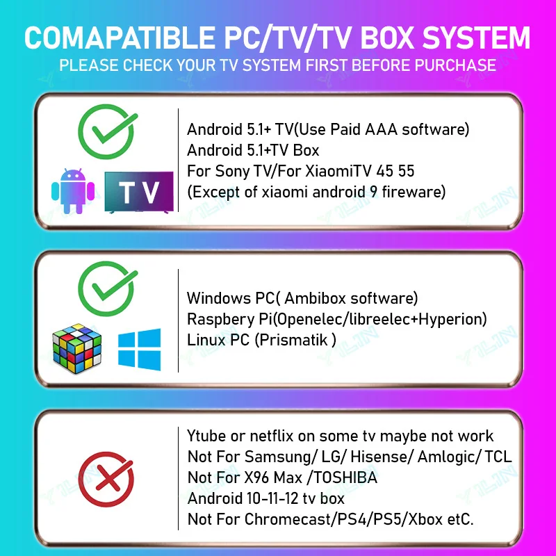 Immersive LED Strips TV PC Background Light RGBIC Dream Color Computer Screen Monitor Color Sync Smart Control Ambient Lamps