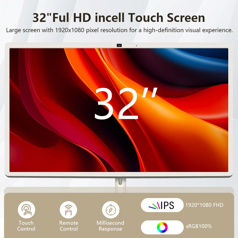 تلفزيون ذكي مقاس 32 بوصة بتصميم فريد من نوعه، آلة إعلانات ذكية، شاشة LCD، نظام تشغيل Android، تلفزيون ذكي للهاتف المحمول مع تلفزيون بطارية كبيرة #5