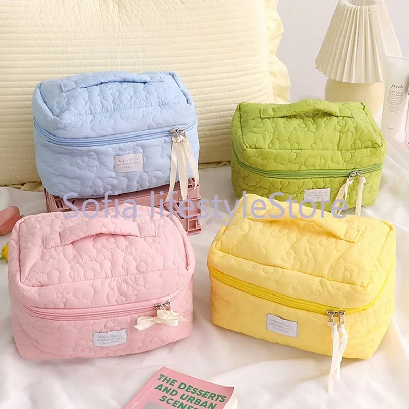 Ins Travel Cosmetic Bag Portable Beauty Storage Toiletry Bag Makeup Pouch Zipper Girl Toiletry Cases Candy Colored Storage Box