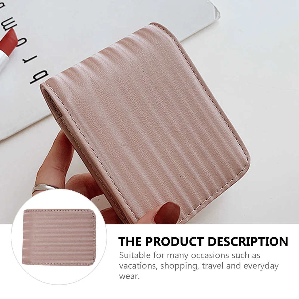 

1Pcs Compact Lipstick Bag Stylish Design with Built-in Mirror High Quality Synthetic Pouch for on-The-Go Lipstick