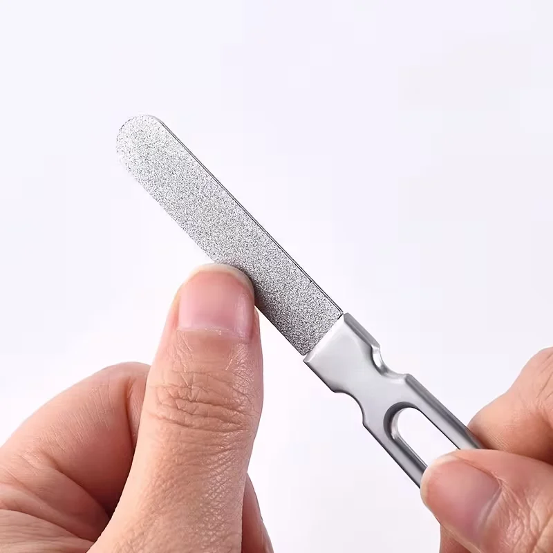 1 Pc Stainless Steel Double-Sided Nail File Set, Nail Buffer, Emery Board, Nail Shaper and Thick Nail File, Home & Salon
