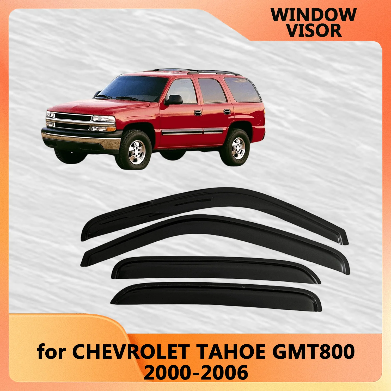 

Оконный козырек для CHEVROLET TAHOE GMT800 2000 2001 2002 2003 2004 2005 2006, ветровые дефлекторы, защита от дождя, дверной козырек, вентиляционные шторы