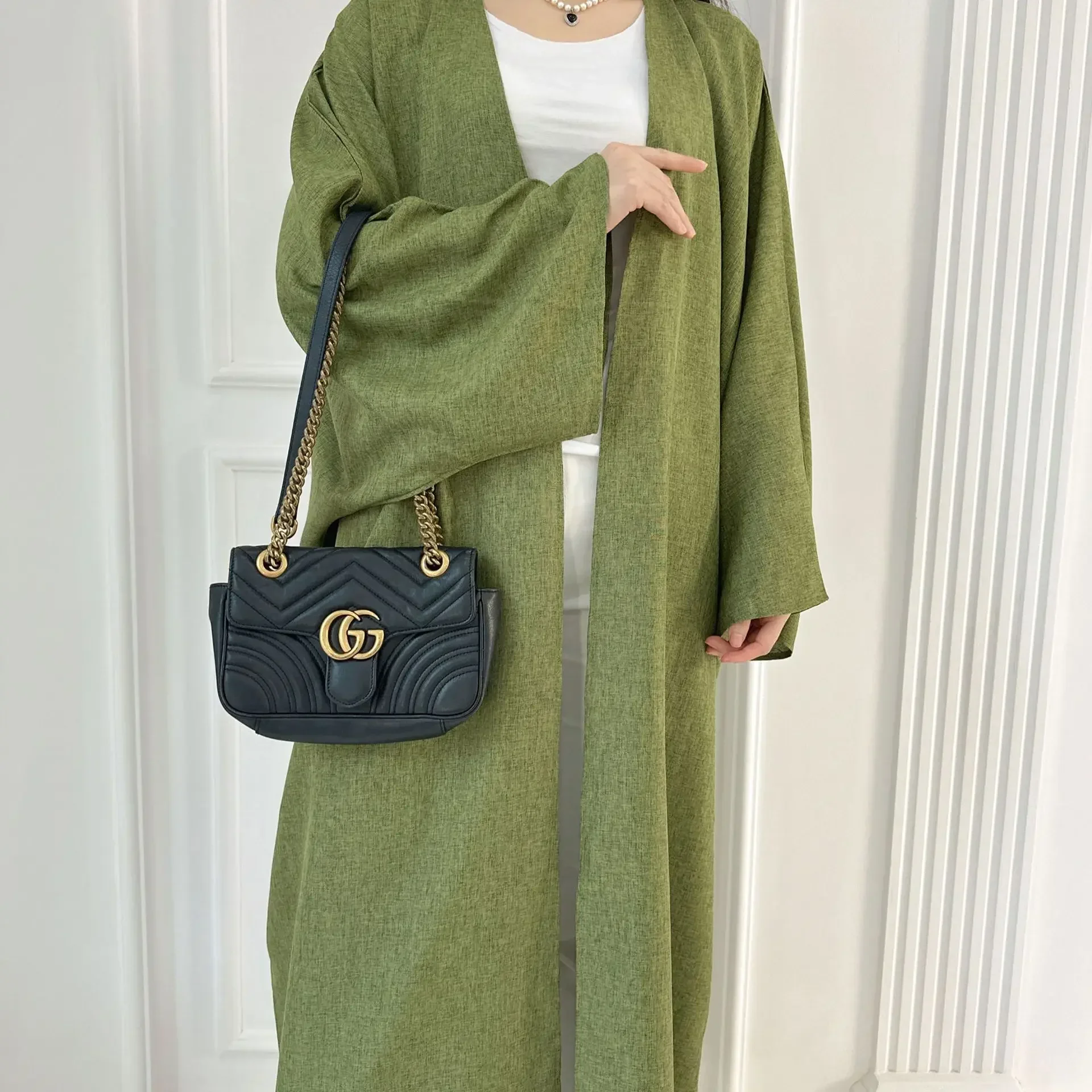 Eid Open Abayas for Women Dubai 2023. Plain casual Cotton Linen Abaya Kimono Turkey Muslim Hijab Dress Islamic Outfit Kaftan Robe