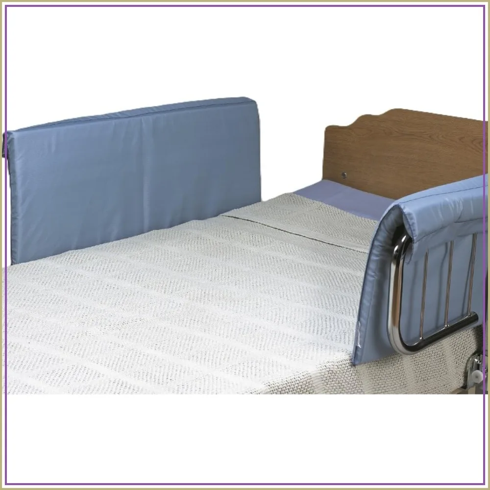 

Half-Size Bed Rail Pads, Pair, 36"L x 14"W x 1"D, Safety Bed Rails for Elderly Adults, Hospital Bed Pads, Vinyl Cover, Easy to Clean