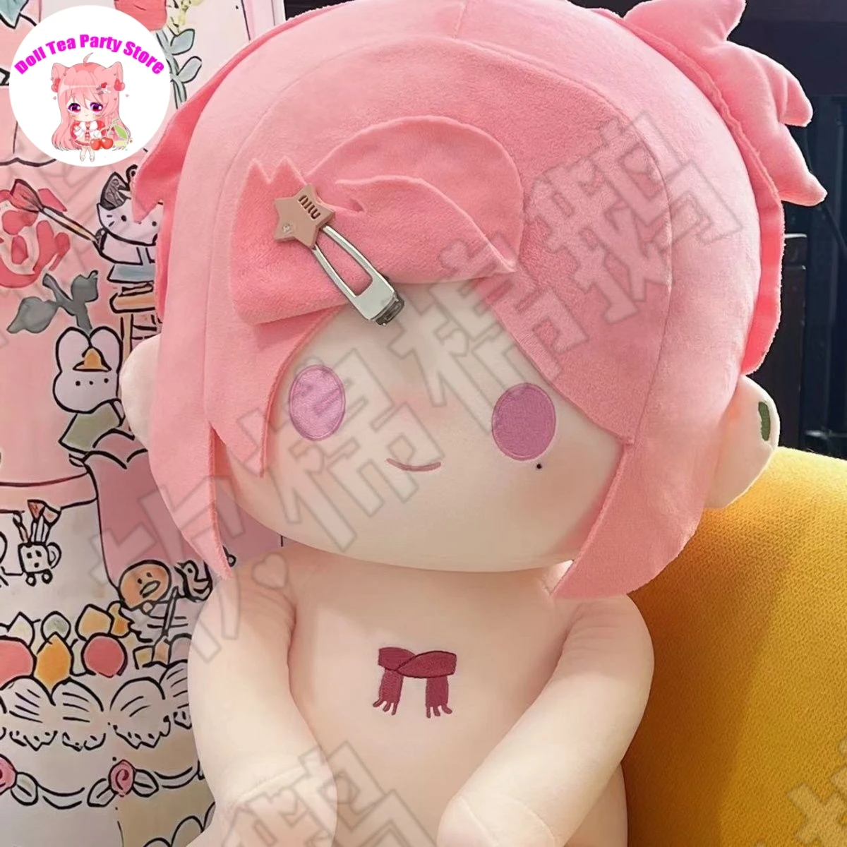 

Anime Toilet-bound Hanako-kun Mitsuba Cartoon Sitting Posture Plush Doll Body Dress Up Cotton Plushie 40cm Pillow Cosplay Toys