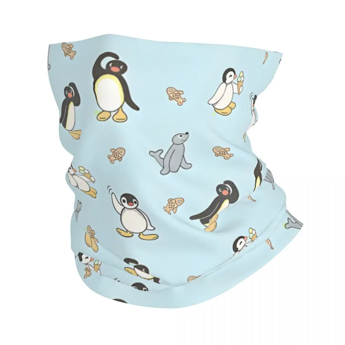 Noot Pingu And Friends Bandana Neck Cover Wrap Scarf Balaclava Cycling Unisex Adult Breathable