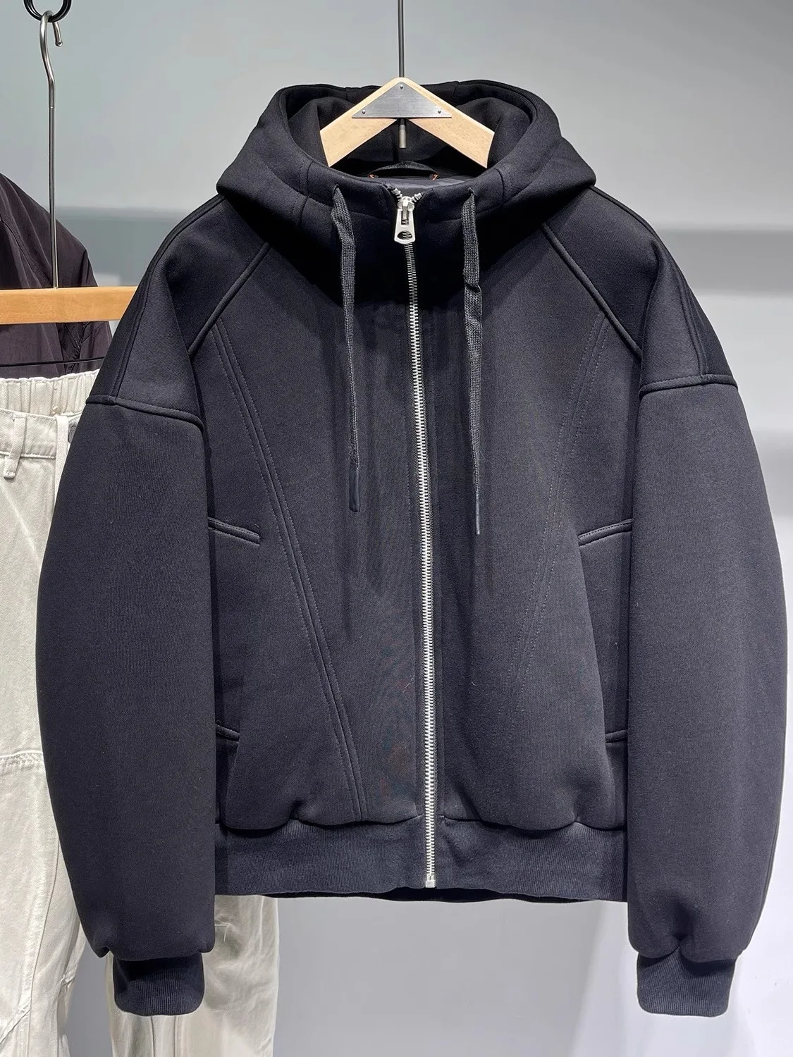 

Trendy Oversized Hooded Puffer Jaet Men's Winter Faion Casual Versatile Warm Thiened Outerwear Polyester Cotton Blend