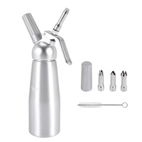 N98R Professional Whipped Cream Dispenser Stainless Steel 500ML Capacity Canister Homemade Whipped Cream Maker