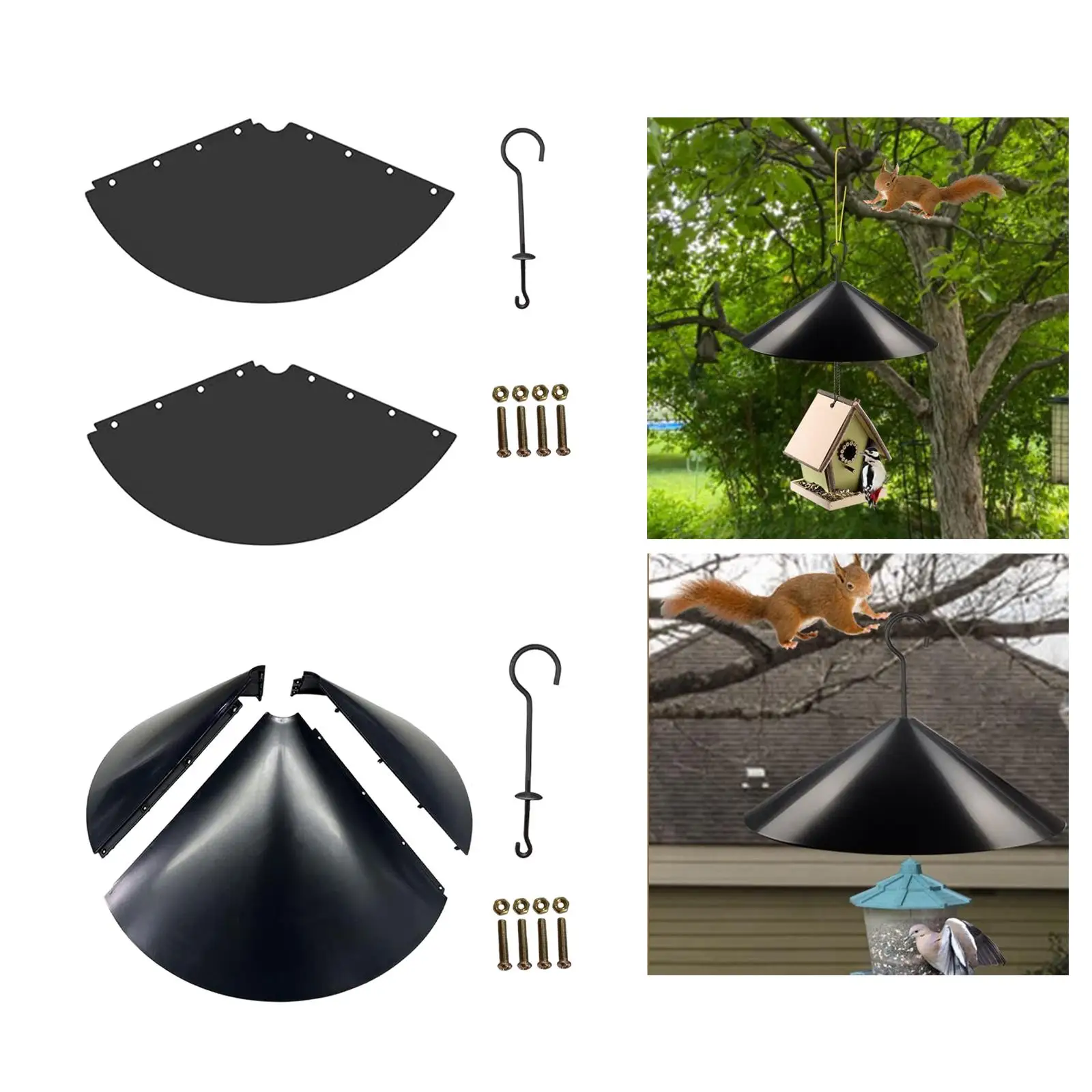 Guard Baffle for Bird Feeder Squirrel Proof Hanging Protector Durable PVC 18 19 Inch Detachable Small Animal Deterrent Outdoor