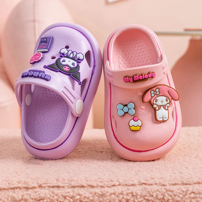 Sanrio pantofole antiscivolo con suola morbida per bambini pantofole da bagno per ragazzi e ragazze scarpe Casual per la casa del bambino Super