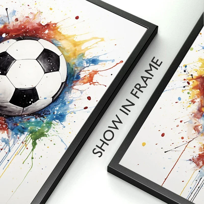 Fashion Graffiti Football Shoes Canvas Painting Modern Art Poster Inspirational Wall Picture for Men Boy  Living Room Home Decor