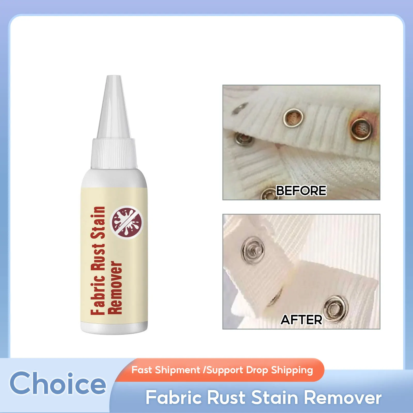 

Fabric Rust Stain Remover Waterless Clothing Cleansing Agent Dirt Removal Powerful Decontamination Multi-purpose Clothes Cleaner