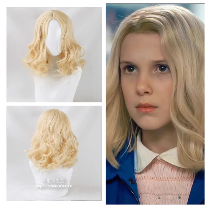 

2026 TV 4 Strange Movie Eleven Cosplay Wig 11 Eleven Heat Resistant Synthetic Hair Halloween Party Role Play