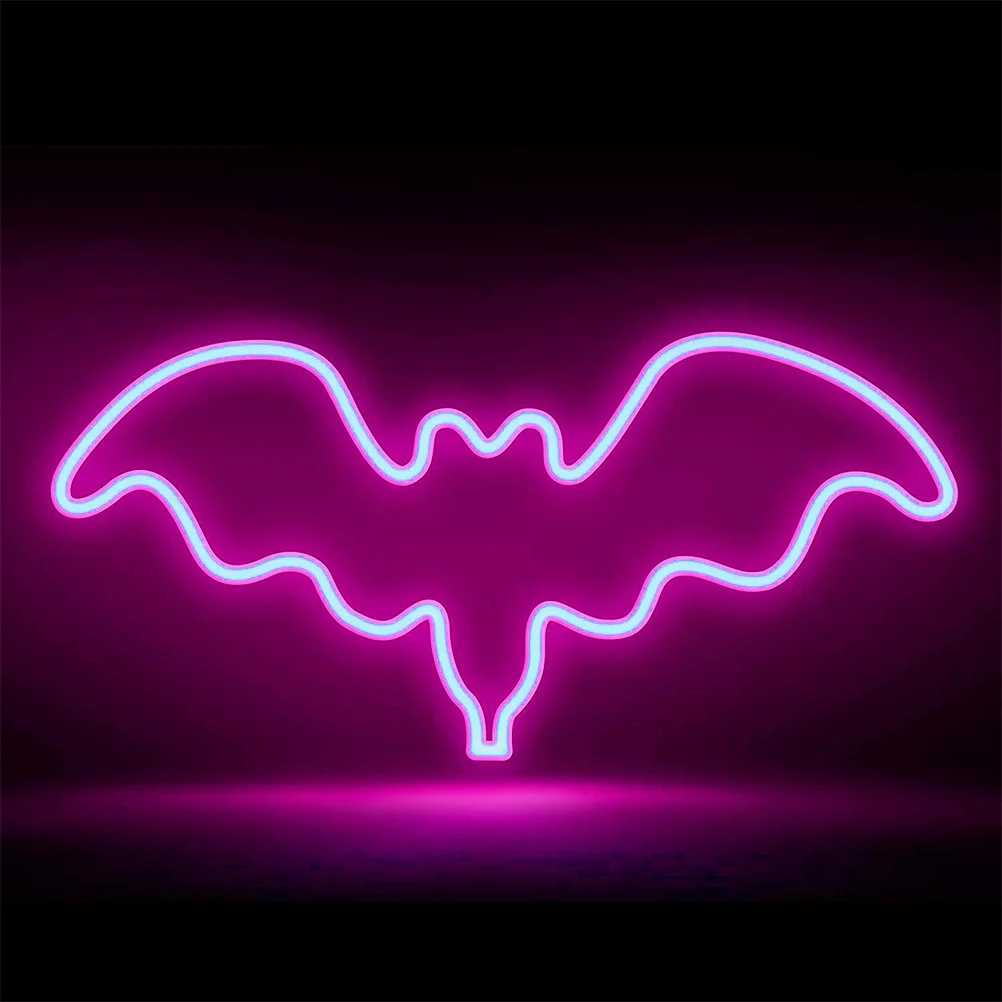 Halloween Neon Sign Bat Shape Signs LED Lamp Light Night Decor Dekoracyjne ozdoby Modeling Światła Udekoruj