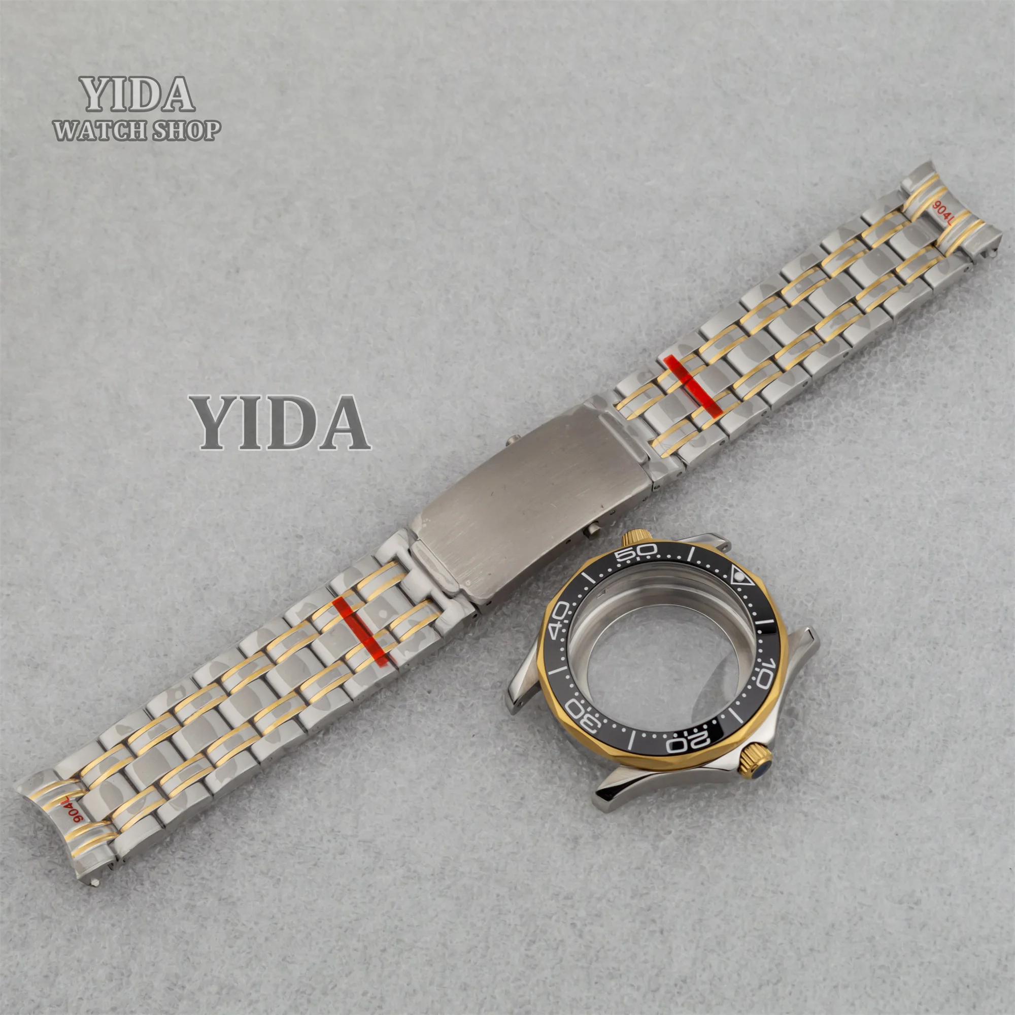 

NH35 Case 41mm Watch case 316L Stainless Steel Strap 10ATM Waterproof Sapphire Glass for Seamaster 300 NH35 NH36 Movement Parts