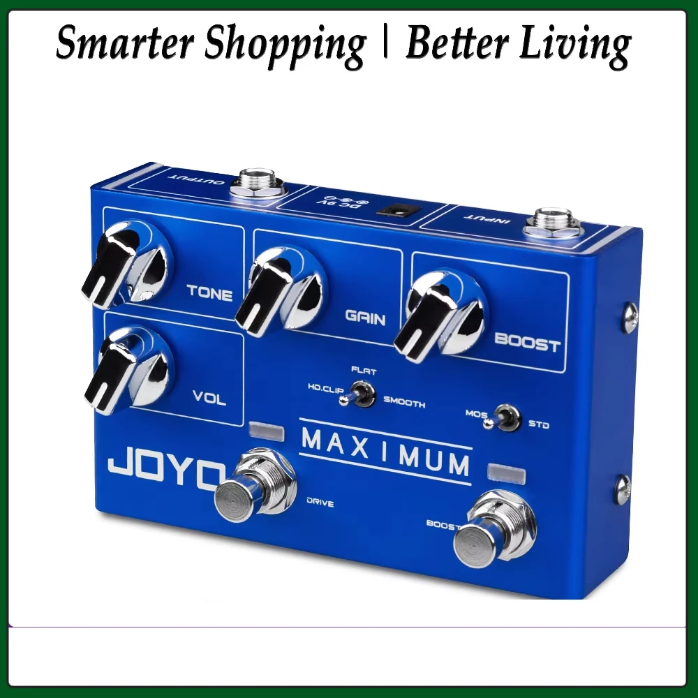 JOYO R-05 MAXIMUM Overdrive Guitar Effect Pedal Clean Wild Tone Long Sustain No Compression True Bypass Pedal for Guitar Bass