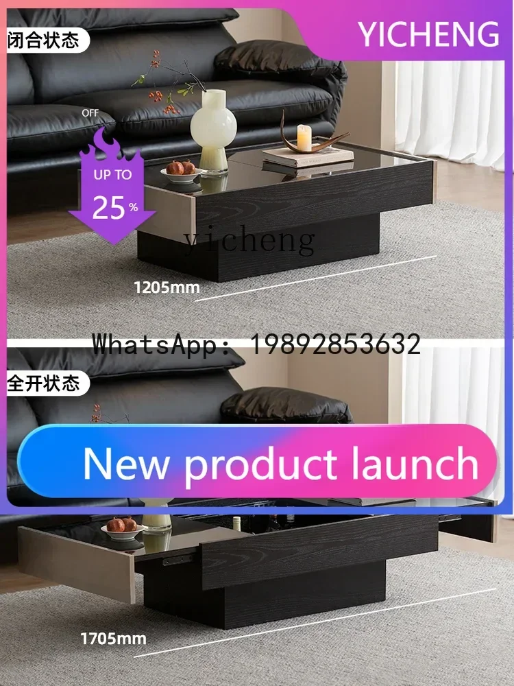 

Simple Coffee Table Living Room Home Tea Table Light Luxury Modern Scalable Storage Organizer Tea Table