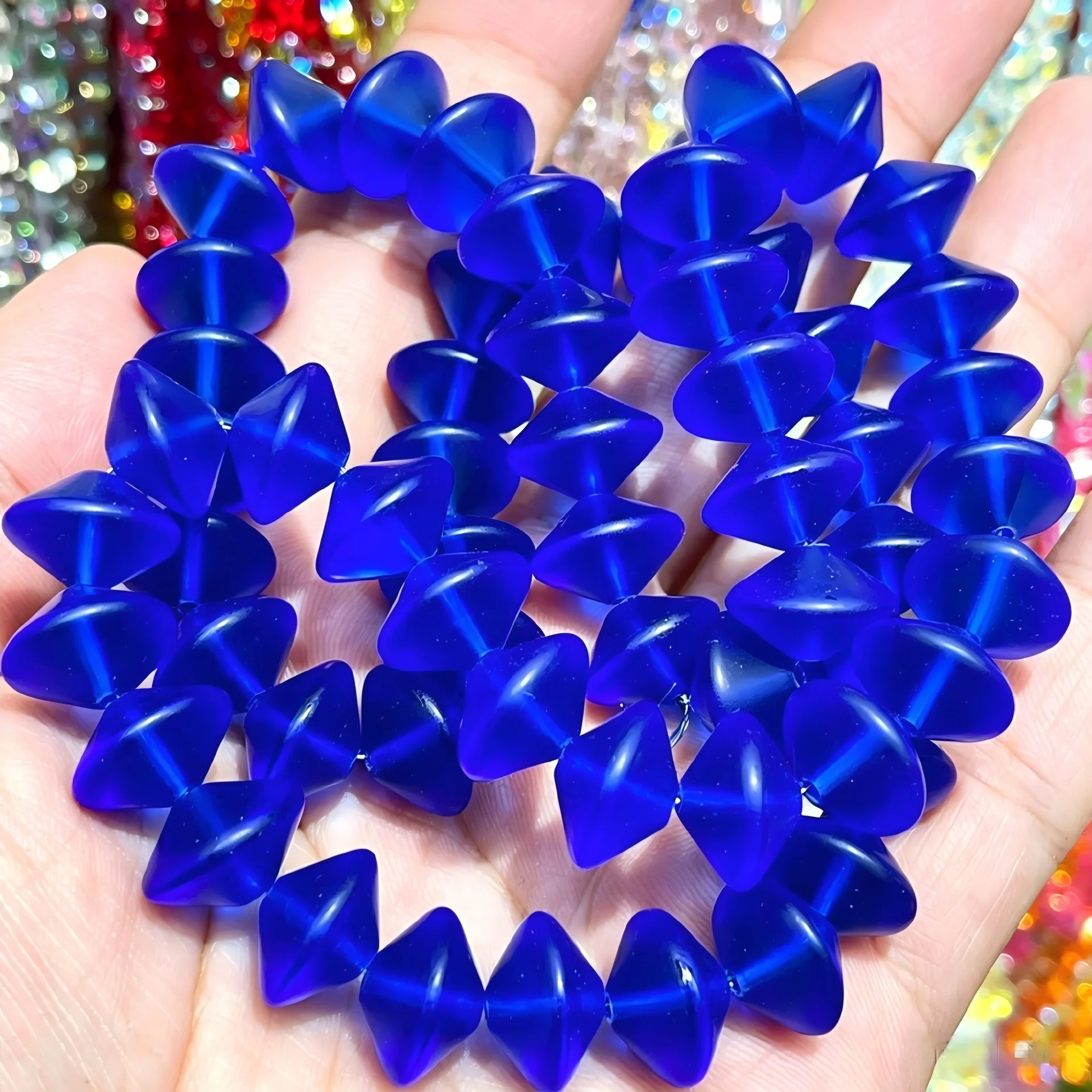 10 Stück 11x14MM Glas-Abacus-Perlen, modische UFO-Abstandsperlen für handgemachte Armbänder, Halsketten, DIY-Schmuckherstellungszubehör – Detail 6