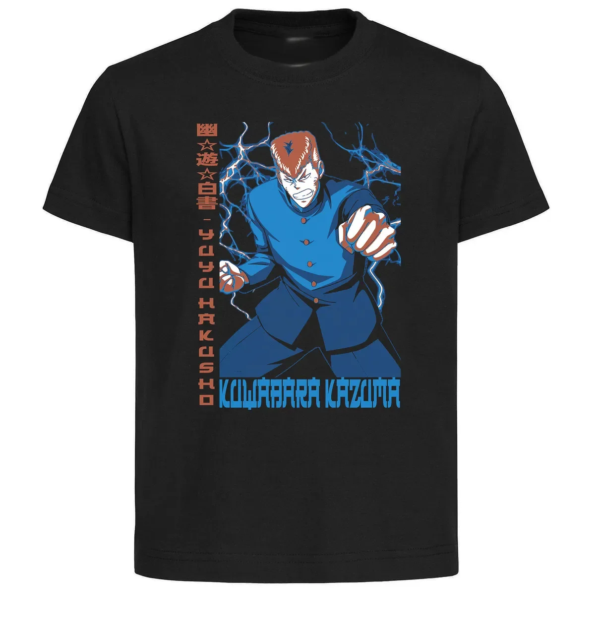 T-Shirt Unisex Black Japanese Style - Yuyu Hakusho - Kazuma Kuwabara LL3788