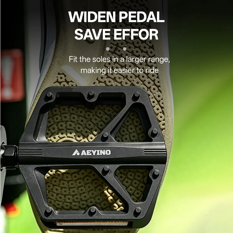 Bicycle Flat Pedals Ultralight MTB Road Bike Flat Pedal Platform Widen Nylon Cycling Footrest Mountain Folding Cycle Pedal Parts
