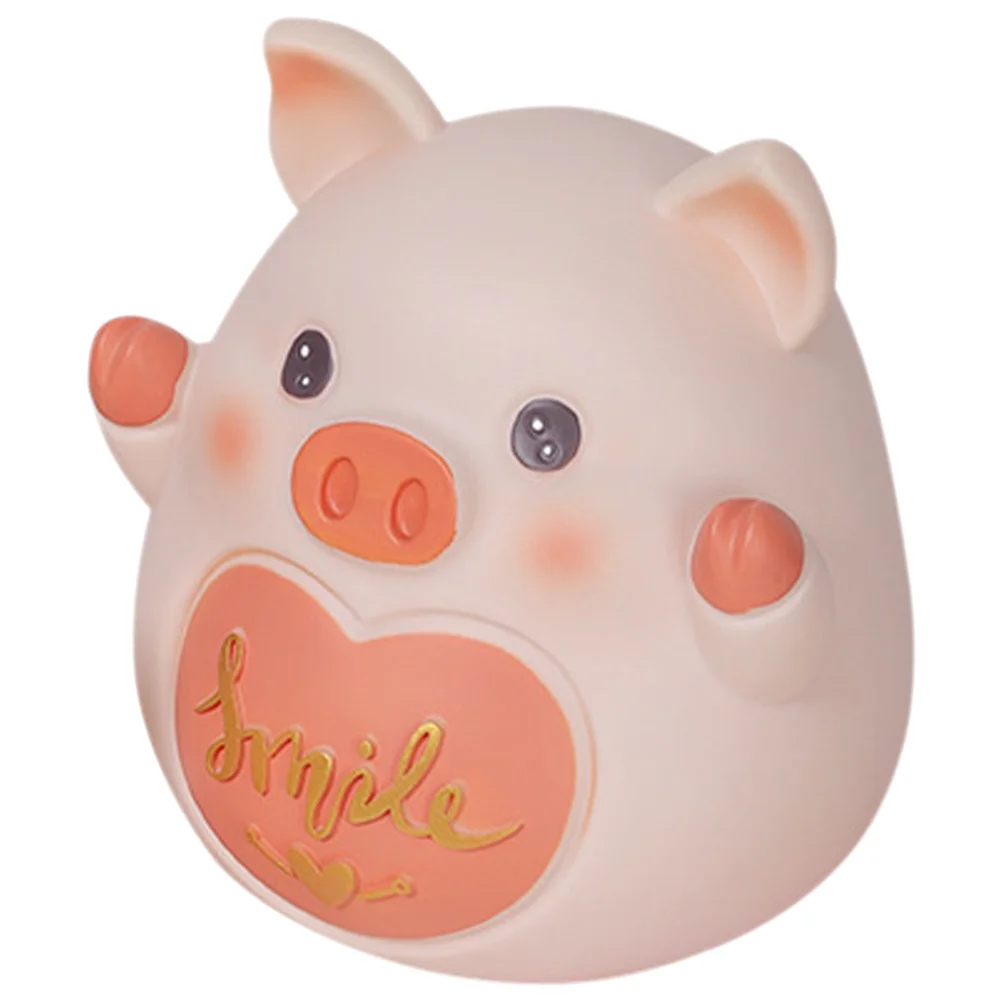 

Medium Piggy Bank Vinyl Coin Box Adorable Pig Design for Kids Saving Habit Training Room Decor Desktop Organizer Children Gift