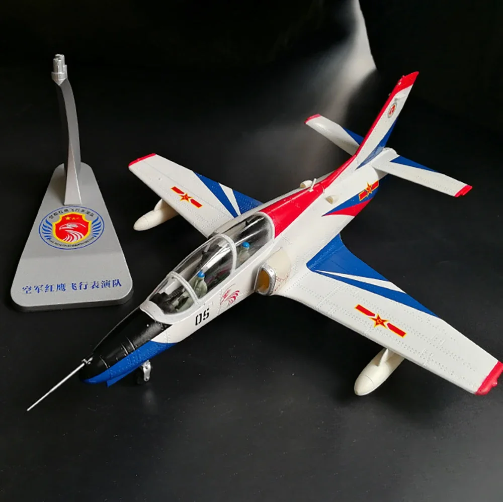 1/48 Scale Alloy Trainer Fighter Chinese Air Force K8E Aircraft Model Toys Children Kids Gift for Desk Collection Decoration