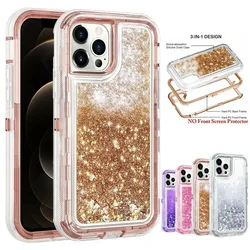 Luxury Glitter Dynamic Quicksand Case for IPhone 17 16 15 14 13 Pro Max X XSMAX XR SE 6 7 8 Plus Heavy Shockproof Phone Cover
