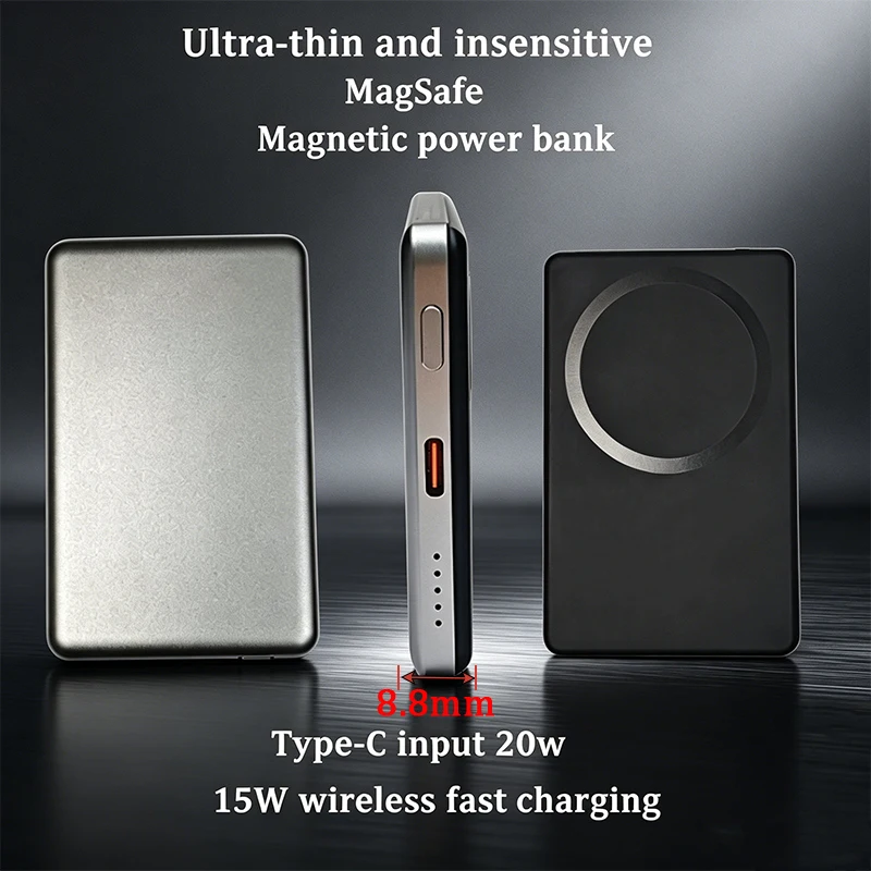 5000mAh power bank magnetic wireless + Type-C fast charging for Magsafe for iPhone17 16 15 14