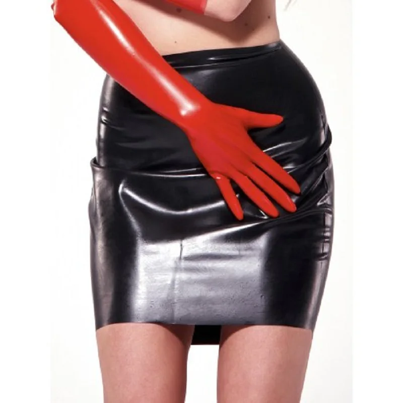 New Latex Gloves mould women gloves Slim finger short Mittens Seamless five fingers Fetish 3D Version or 2D Long